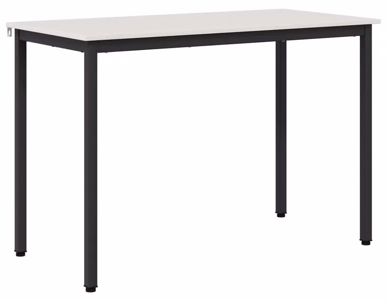 Tavolo da pranzo bianco in legno massello, dimensioni 110 x 55 x 75 cm