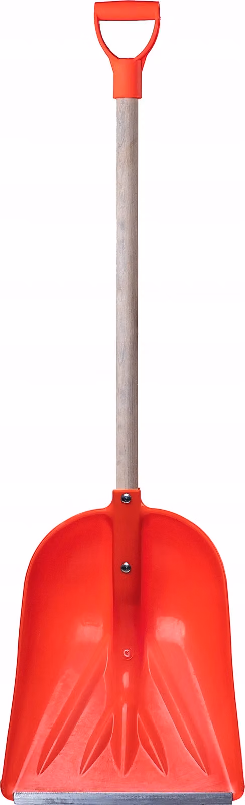 Pala da neve KADAX "Estival", vanga da neve con manico in legno, arancione, 38 cm