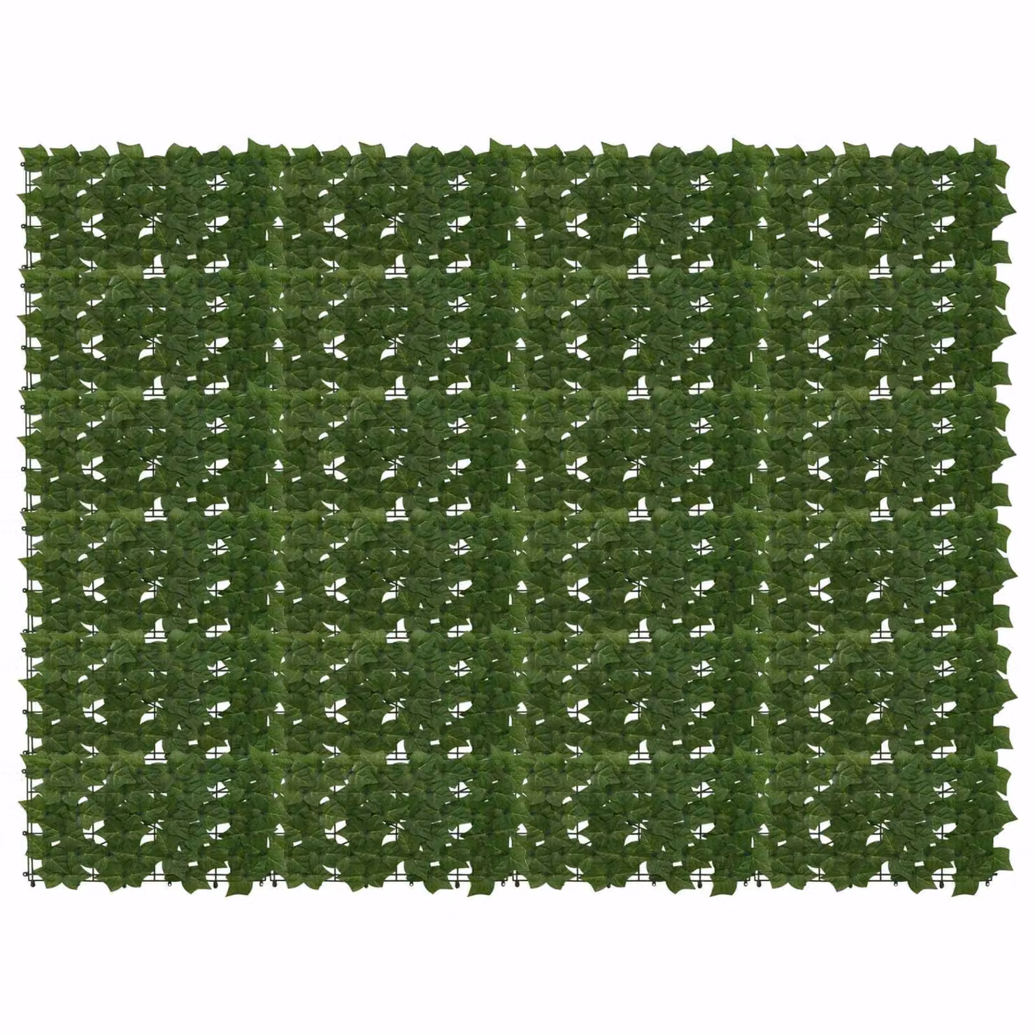 Schermo per balcone con siepe artificiale a foglie verde vidaXL L: 200 cm, H: 150 cm