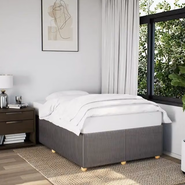 Giroletto senza Materasso-Struttura Letto Tortora 120x200 cm Tessuto 660780