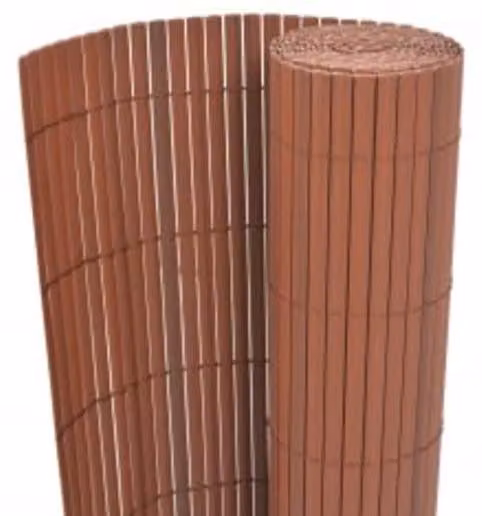 Recinzione per giardino, a doppia fila, 90x400 cm, color marrone