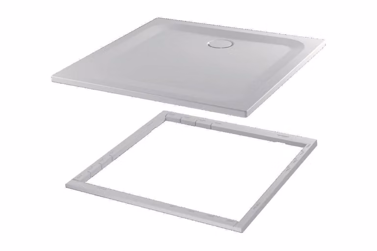 BetteUltra receveur de douche rectangulaire avec support de baignoire minimum, 900x900x25mm, 5930-430T1, 5930-430T1