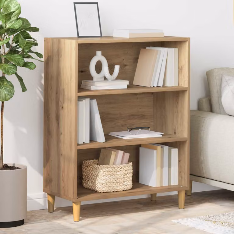 Credenza moderna vidaXL in rovere marrone L: 69,5 cm, P: 32,5 cm, H: 90 cm