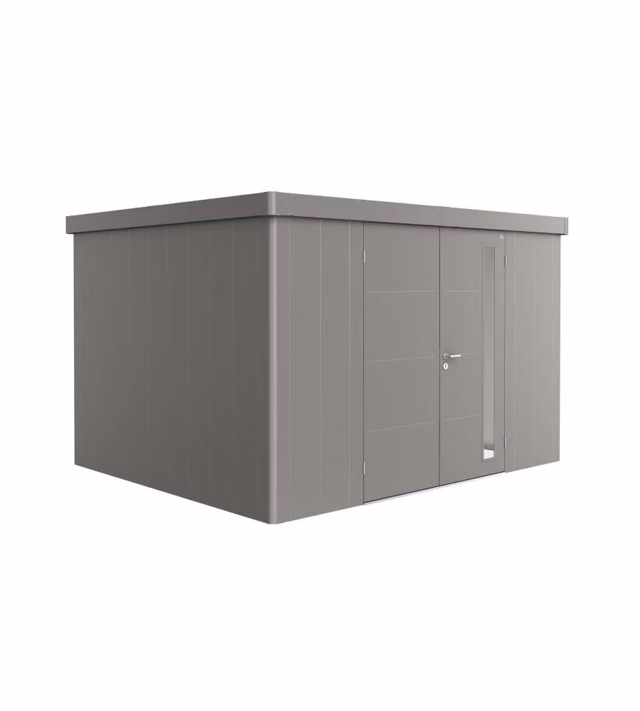 Casetta Neo 3D doppia porta, grigio quarzo metallizzato