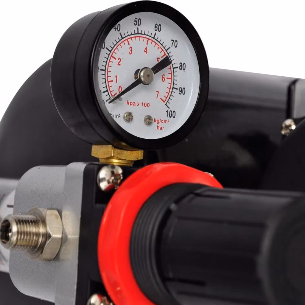 Kit per aerografo completo di compressore e 3 pistole a spruzzo – Serbatoio d'aria da 3 litri – Funzionamento silenzioso, 47 dB