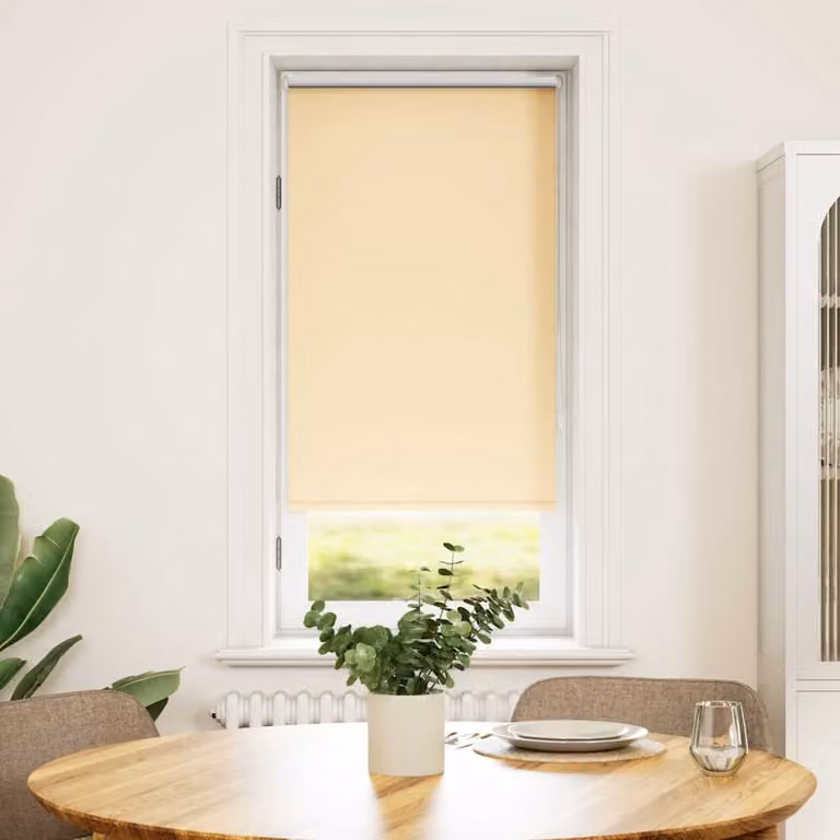 vidaXL Tenda a rullo oscurante termoisolante in poliestere, Beige, L: 60 cm, H: 120 cm