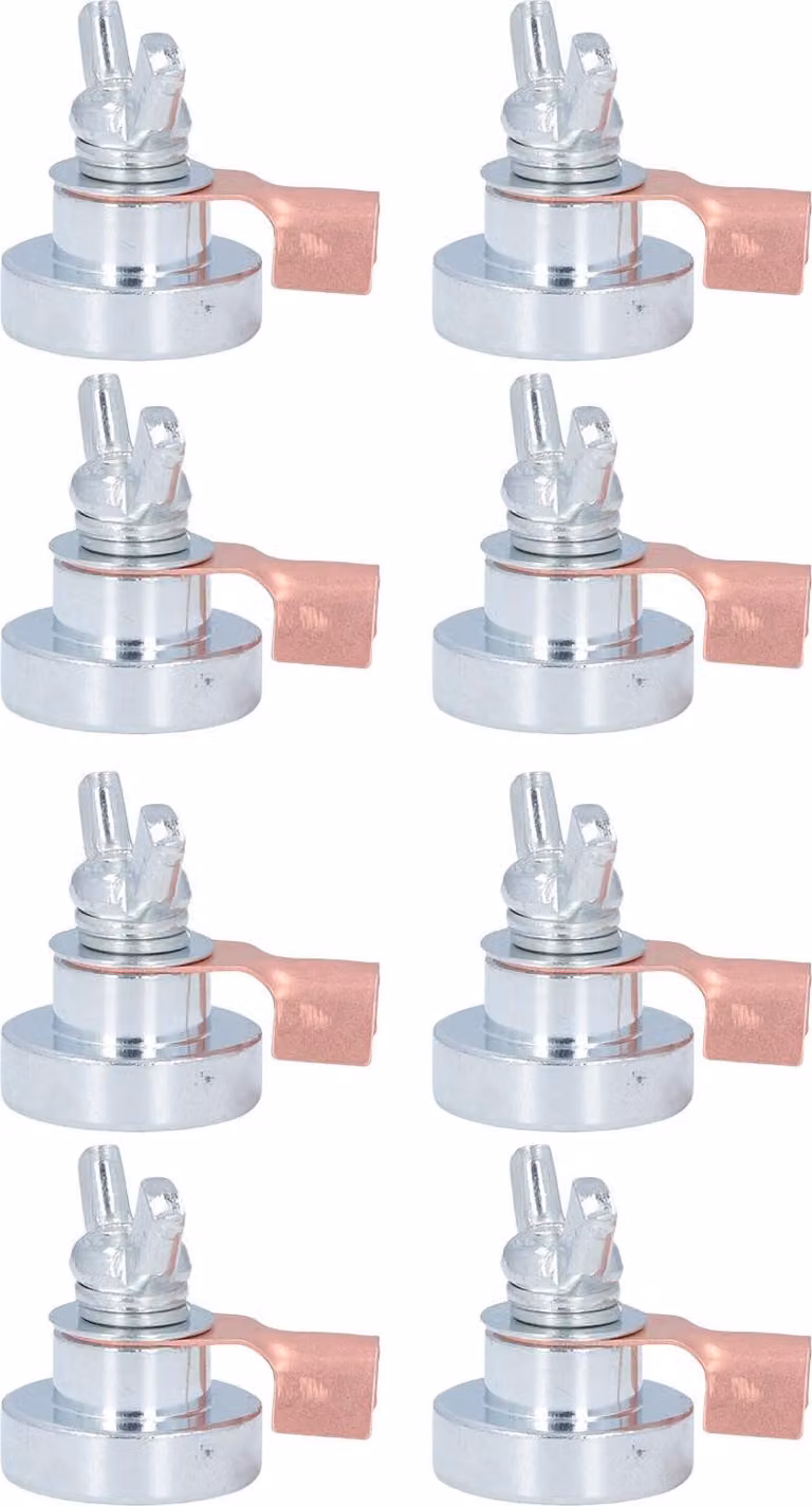 8 pezzi Morsetto magnetico di messa a terra per saldatura Supporto portatile in metallo per accessori L 3,2 cm/1,3 pollici