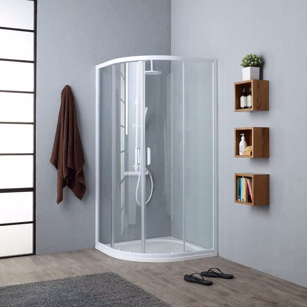 Box doccia trasparente angolare semicircolare 90x90 cm | Venere