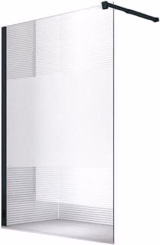 Cabina doccia Glaszentrum Hagen 100x200cm "EVA-BK" - strisce per cabine doccia in vetro smerigliato ESG 10mm
