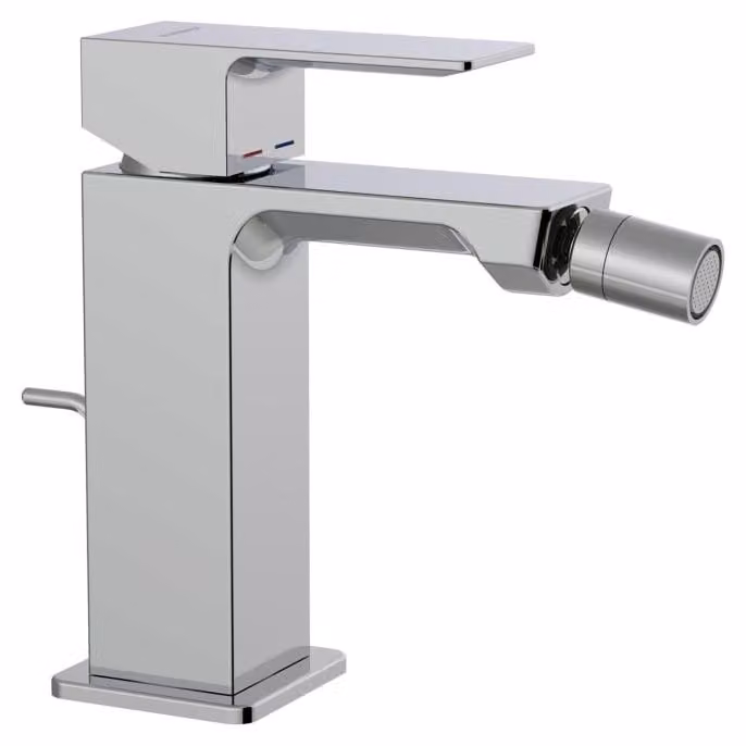 Miscelatore monocomando per bidet Kronenbach Quara 3.0, completo di gruppo di scarico
