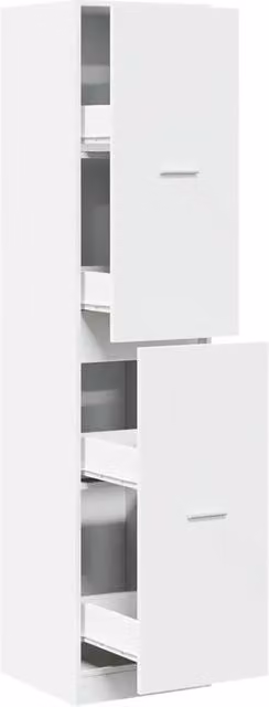 Mobiletto da farmacia bianco HELLOSHOP26 in legno composito con ante e ripiani, L: 40 cm, P: 41 cm, H: 174,5 cm