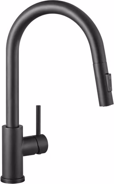 Zwarte Keukenkraan con Sproeier Uittrekbare, Sproeier per Acqua per Lavabo, Due Sfoghi, 360° Rotativo, Mat Zwart Acciaio Inox