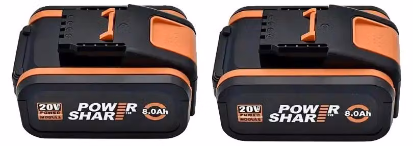 Batteria agli ioni di litio, capacità di 8000 mAh, compatibile con diversi modelli, 20V 8.0Ah x 2