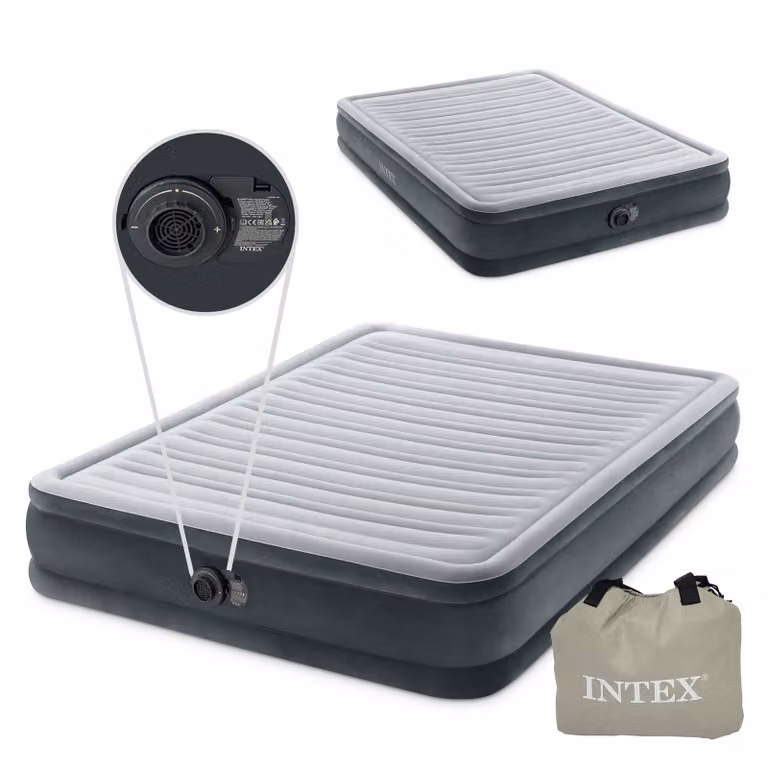 Materasso gonfiabile per letto matrimoniale 203x152 cm con pompa INTEX 67770ND