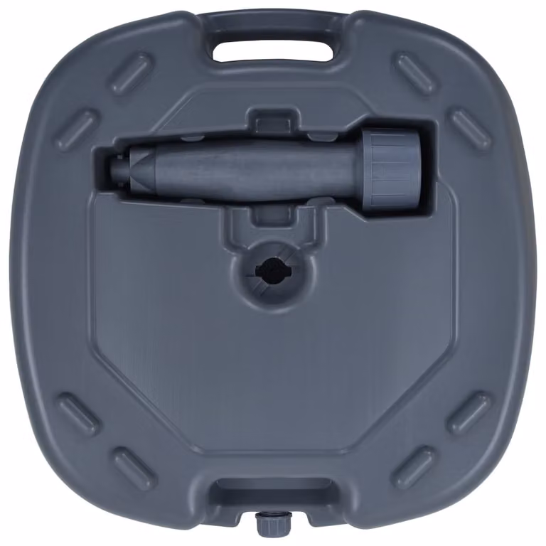 vidaXL Supporto per ombrellone portatile grigio sabbia/acqua