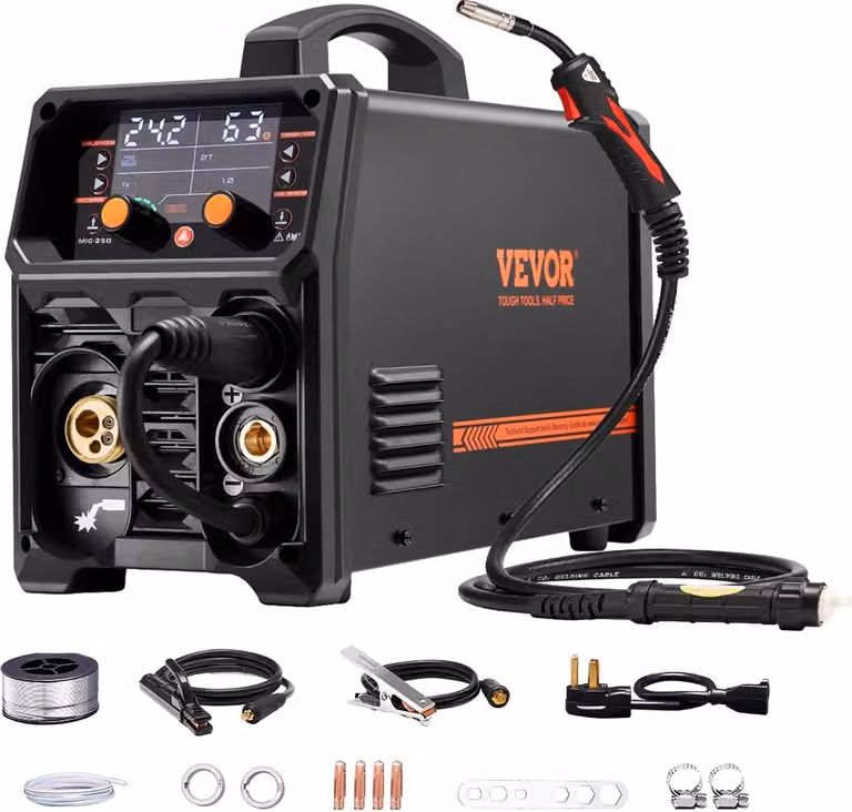 saldatrice 5 in 1 MIG TIG 250A Saldatore 8,2KVA Pluse sinergico