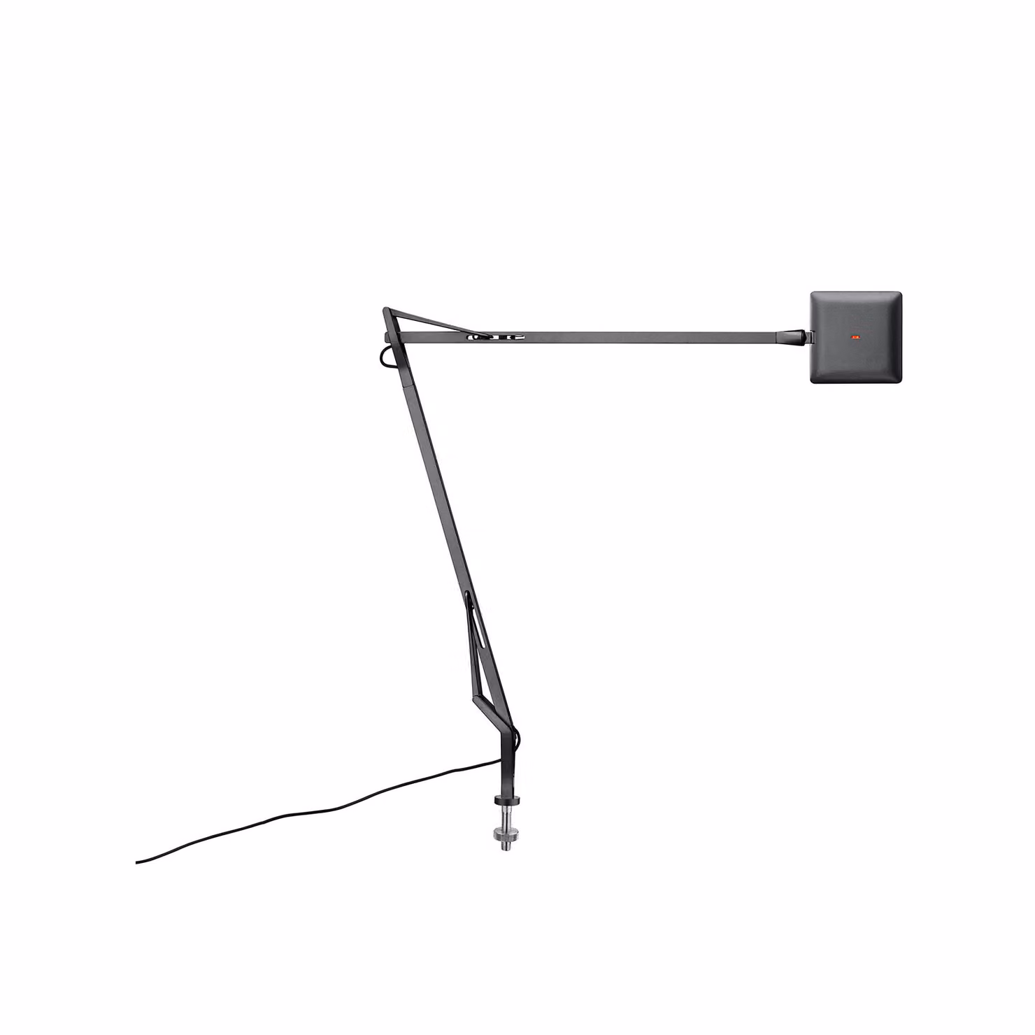 Flos - Kelvin Edge Desk support (visible cable) - Lampada da tavolo - Titanio