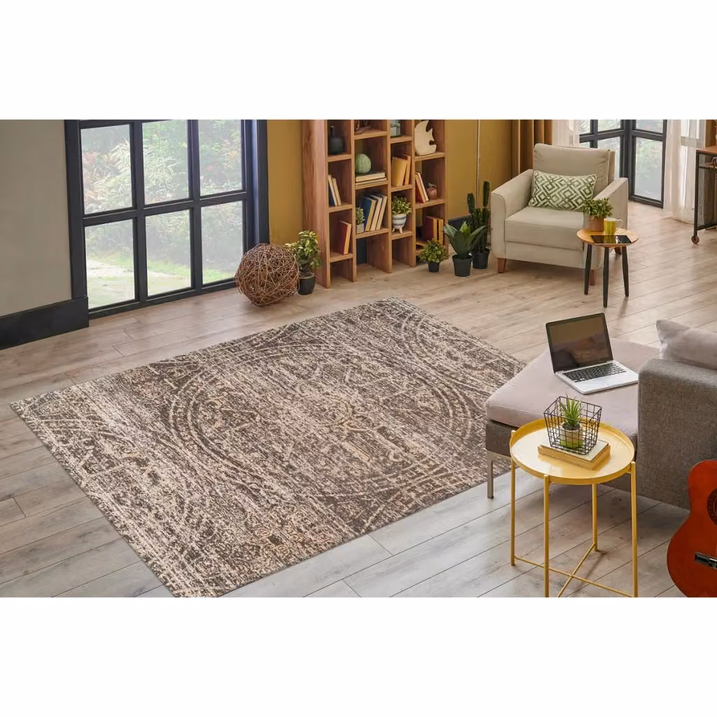 Tappeto Orientale Classico Kendra Home Beige e Antracite in Poliestere L: 120 cm x P: 170 cm – 2
