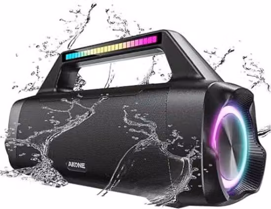 Altoparlante Bluetooth / Con illuminazione LED / 20 Ore di autonomia batteria / Grande basso / Impermeabile / Portatile / Altoparlante / Boombox