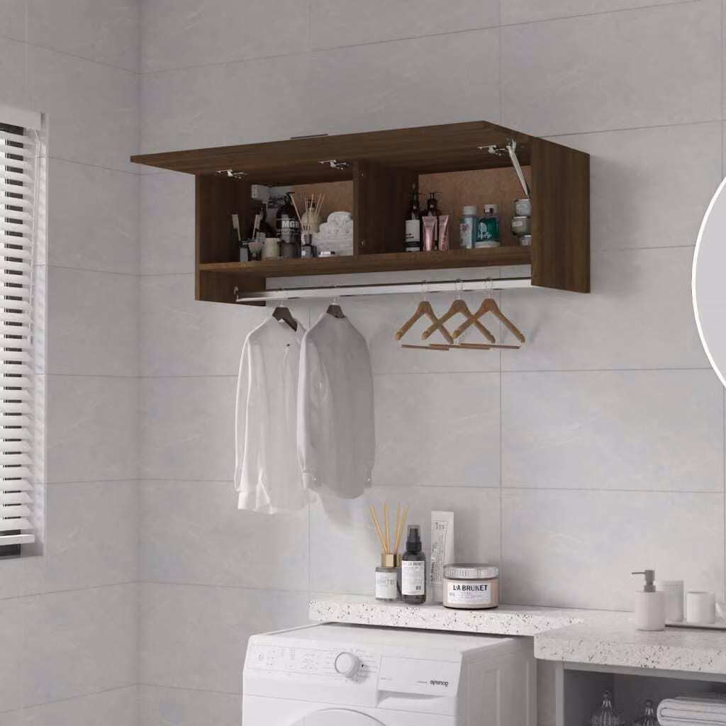 vidaXL Armadio aspetto rovere marrone 100x32,5x35 cm Materiale a base di legno - Armadio - Armadi - Guardaroba - Armadietto