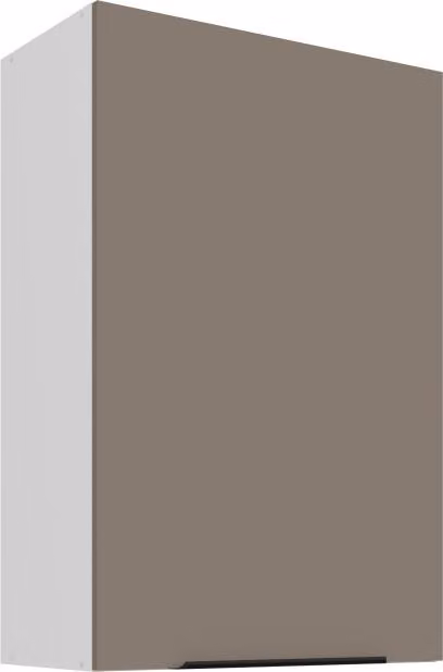 Mobiletto a muro alto LUNARA - larghezza 60 cm, beige scuro / bianco