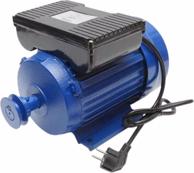 Motore elettrico monofase Breckner Germany 2,2KW 220V con protezione termica e statore 145x80mm colore blu