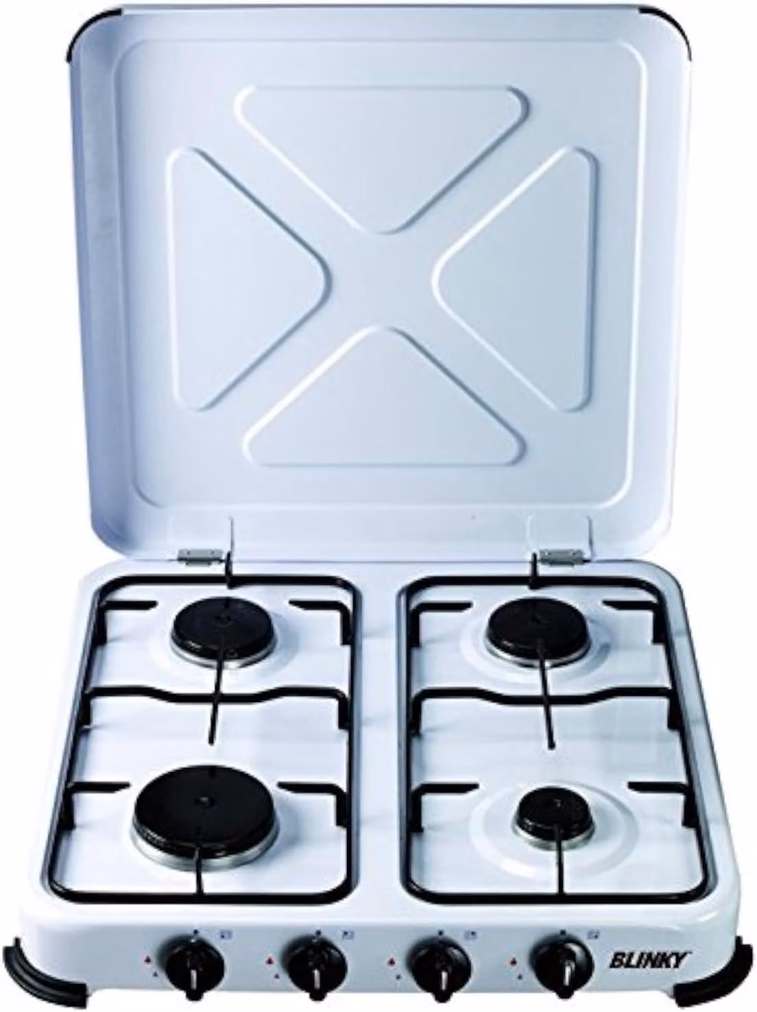 Forcella a gas con griglia smaltata, dimensioni 51,5 x 51 x 9,5 cm, per uso in cucina