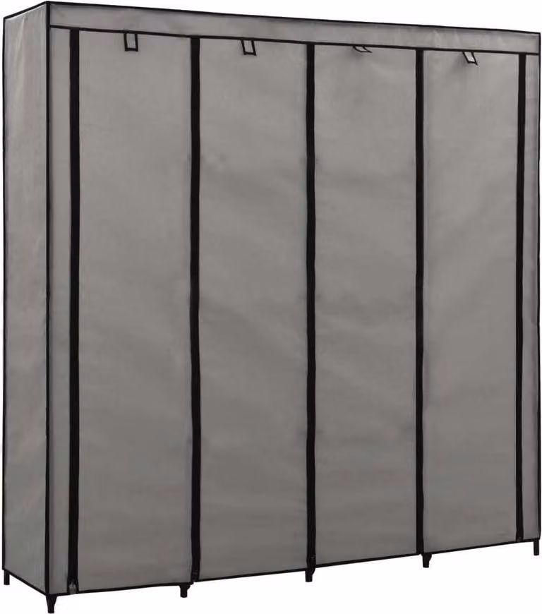 vidaXL Armadio a 4 scomparti Grigio 175 x 45 x 170 cm