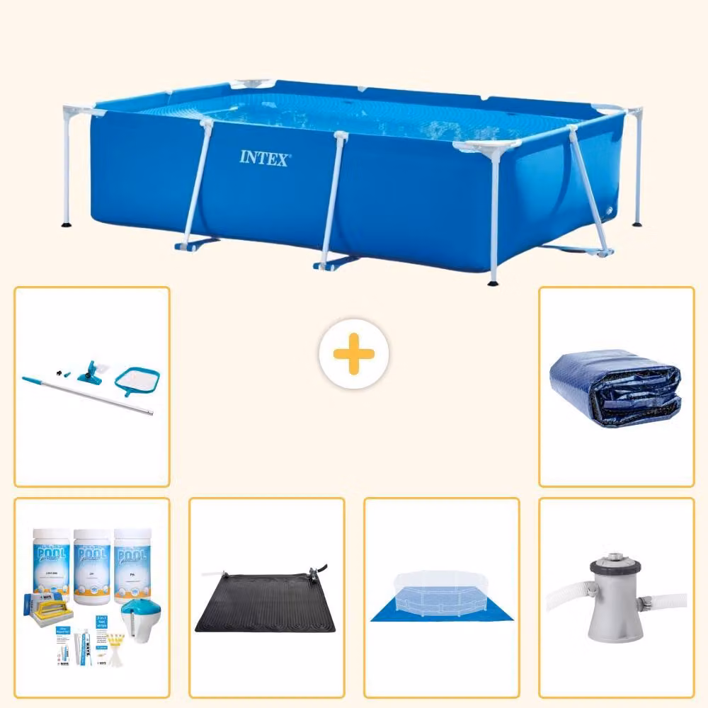 Piscina fuori terra rettangolare - 260x160x65 cm - 7 pezzi - Modello S20031