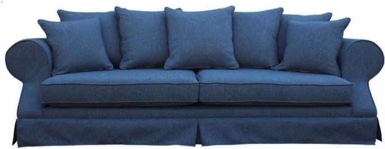 Grau Dreisitzer Sofa Stoff Wohnzimmer Design Couchen Polster Sofas Kreative