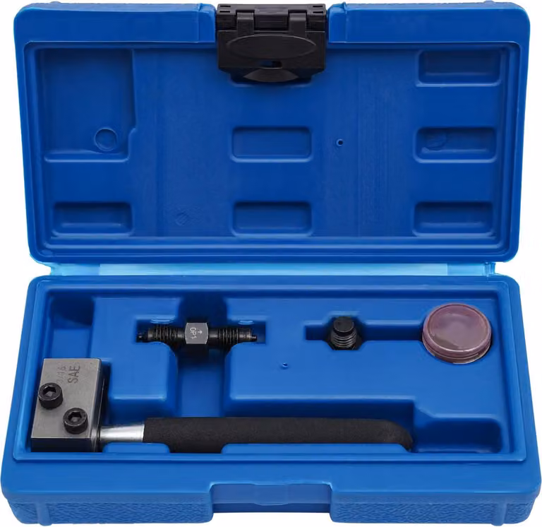 Set di doppie pinze per bordatura tubi freno - 4,75 mm - Per rame-nichel e acciaio - Acciaio al carbonio - Valigetta porta attrezzi 22×12×5 cm - Blu