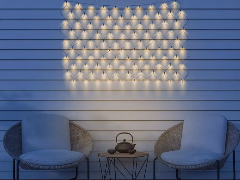 GLOBO 36890 Catena luminosa solare in plastica nera opaca, 100x LED