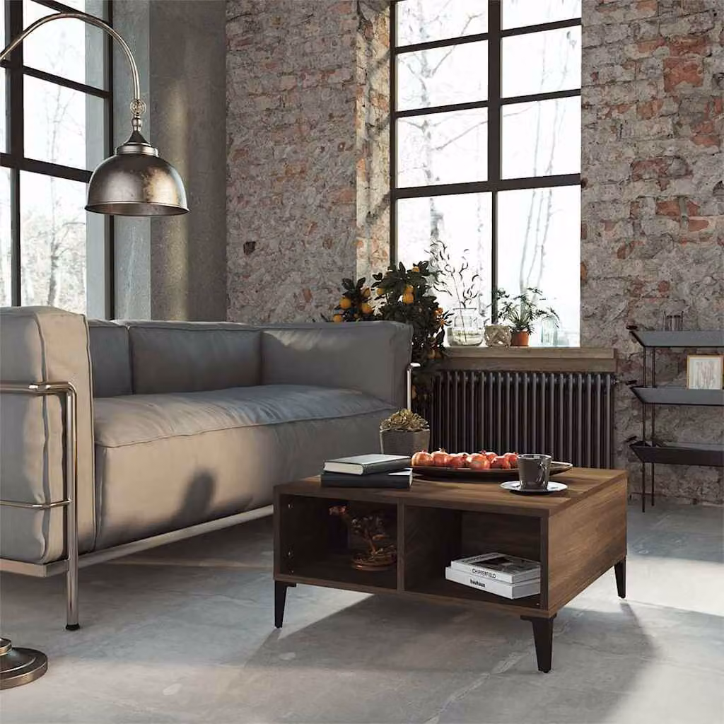 Tavolino da salotto moderno vidaXL in marrone, L/P/H: 60 x 60 x 30 cm