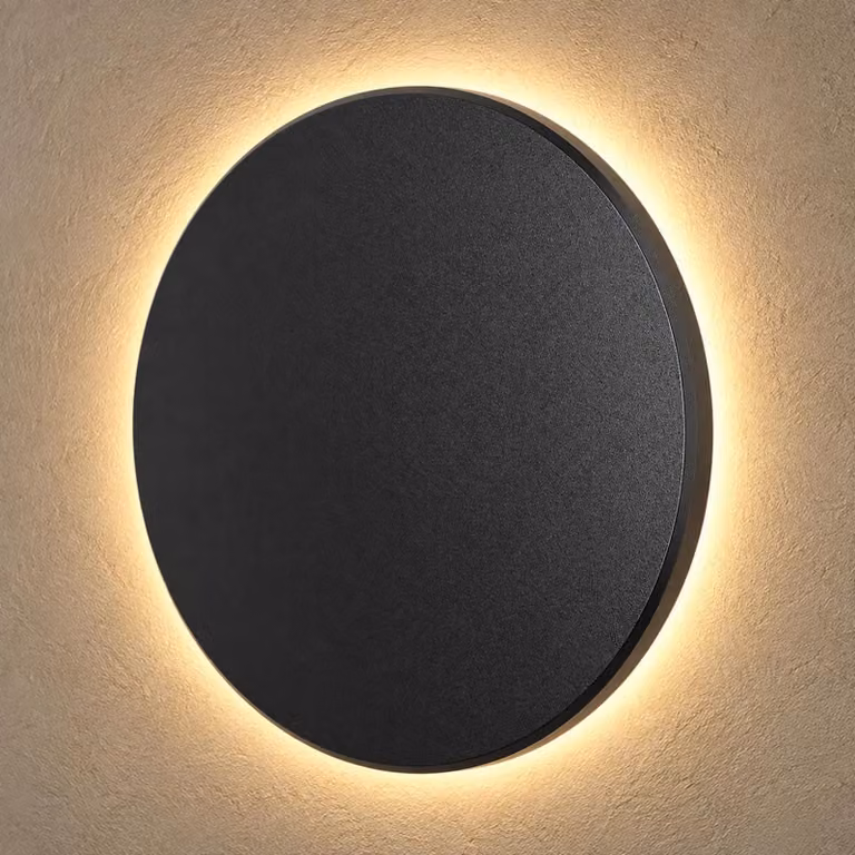 Braytron 12W LED Designer Wall Light Outdoor Nero Illuminazione indiretta Luce da parete esterna IP65 3000-6500K