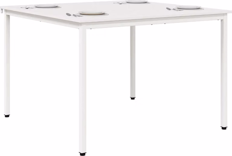 Tavolo da pranzo SYFAX™ bianco 110 x 110 x 75 cm in legno di pino massiccio