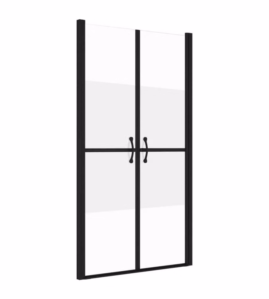 Porta per Doccia vidaXL in Vetro ESG Semi Satinato, Colore Argento, L: 73-76 cm, H: 190 cm – 2
