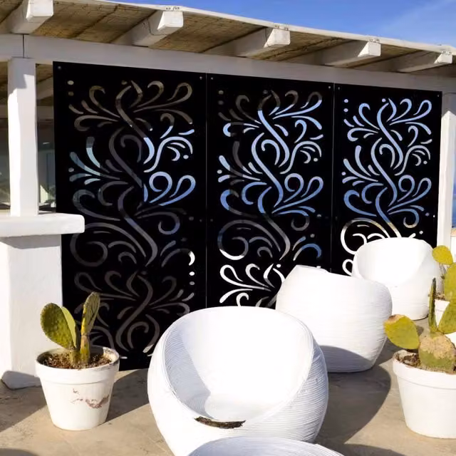 Pannello parasole traforato in PVC Signorbit colore nero L: 98 cm, H: 198 cm – 1