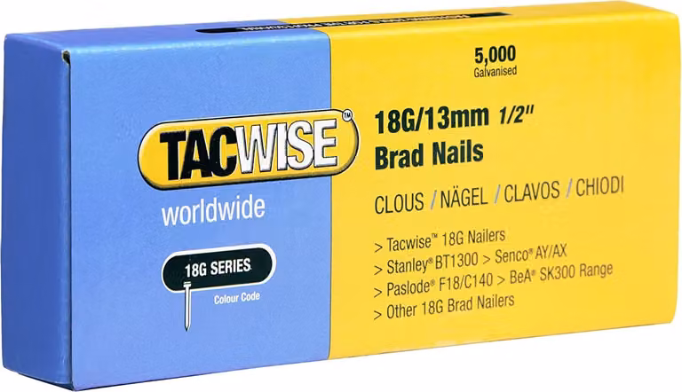 TACWISE 393 Chiodi a spillo TACWISE 18G/13mm zincati, 5.000 pezzi