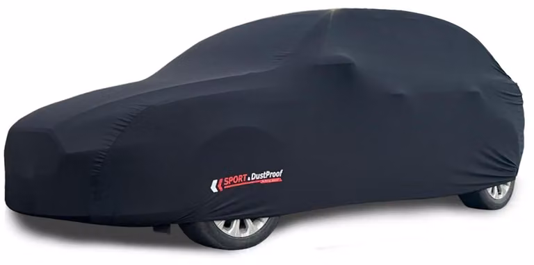 Copertura per auto, ideale per interni, elasticizzata, adatta a diverse forme di auto, traspirante, antipolvere, con rivestimento interno morbido