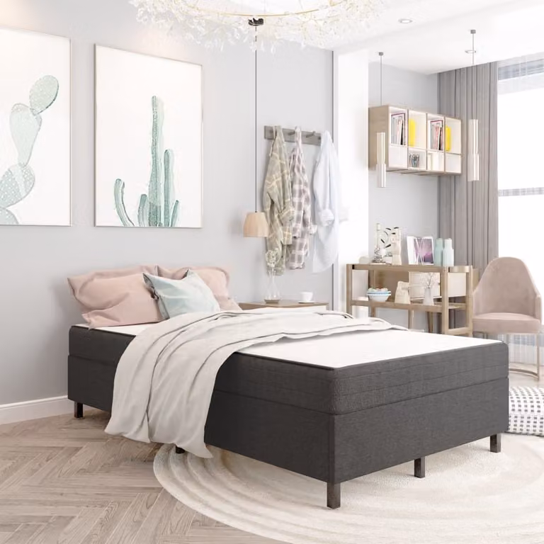 Maison Exclusive - Struttura letto boxspring in tessuto grigio 120x200 cm