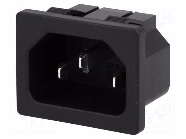 1 connettore: per alimentazione AC, connettore maschio 10A, tipo IEC-C-1