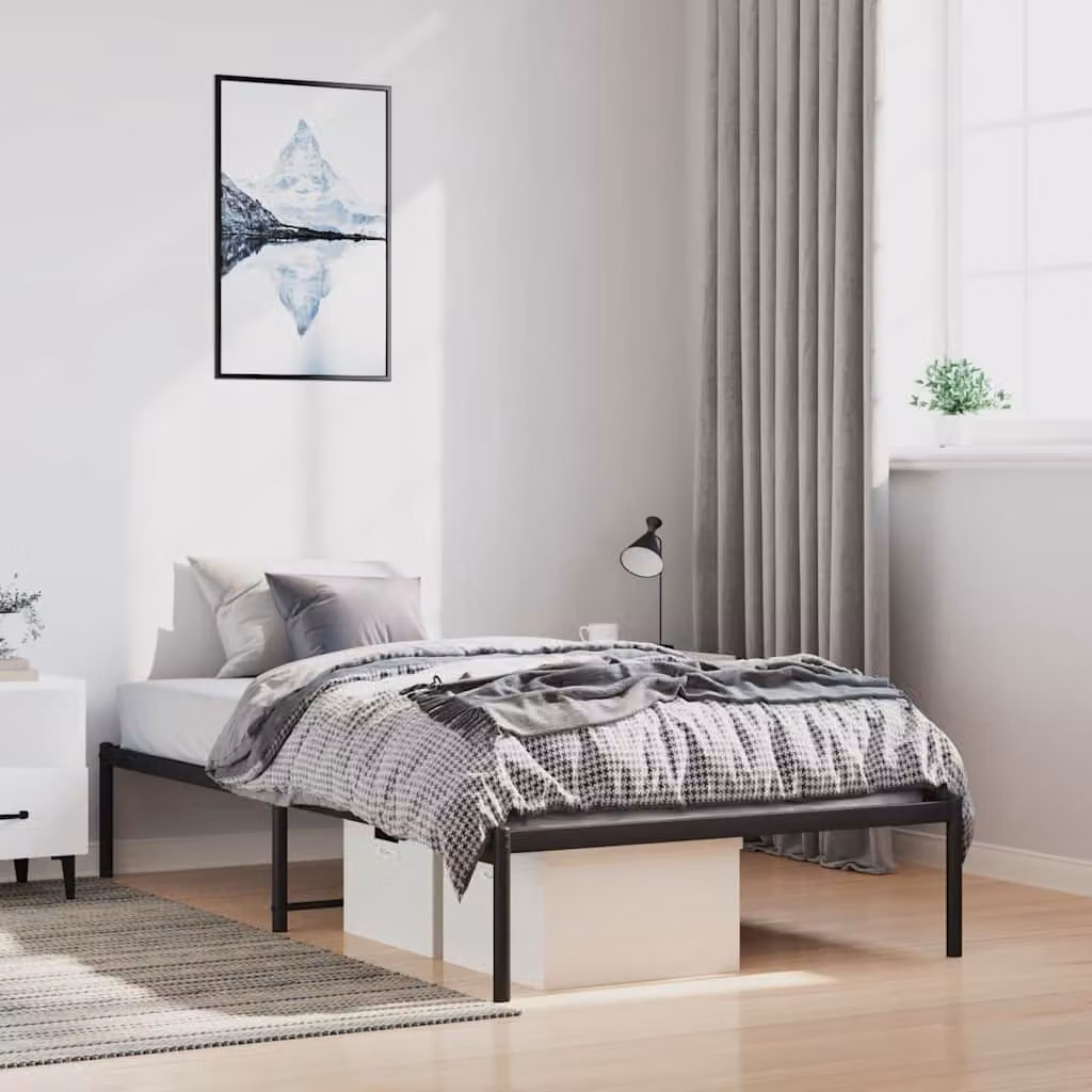 vidaXL Giroletto in Metallo Nero L/P: 100 x 200 cm