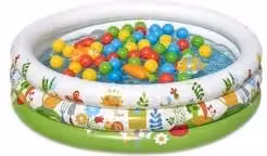 Piscina gonfiabile per bambini Bestway Spring Lovers con 50 palline, Multicolore, L: 102 cm, H: 25 cm