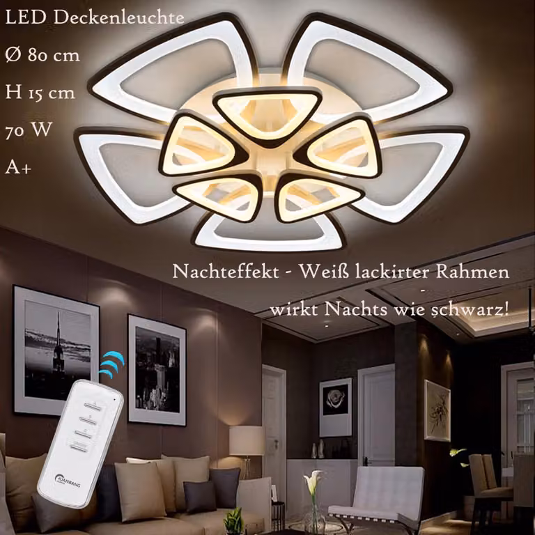Plafoniera LED XW065-5+5LNB con telecomando Colore della luce regolabile