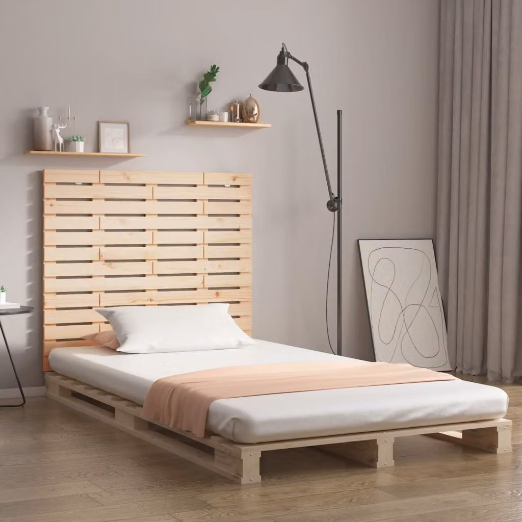 Testiera da parete vidaXL in legno massello di pino, L: 106 cm, P: 3 cm, H: 91,5 cm
