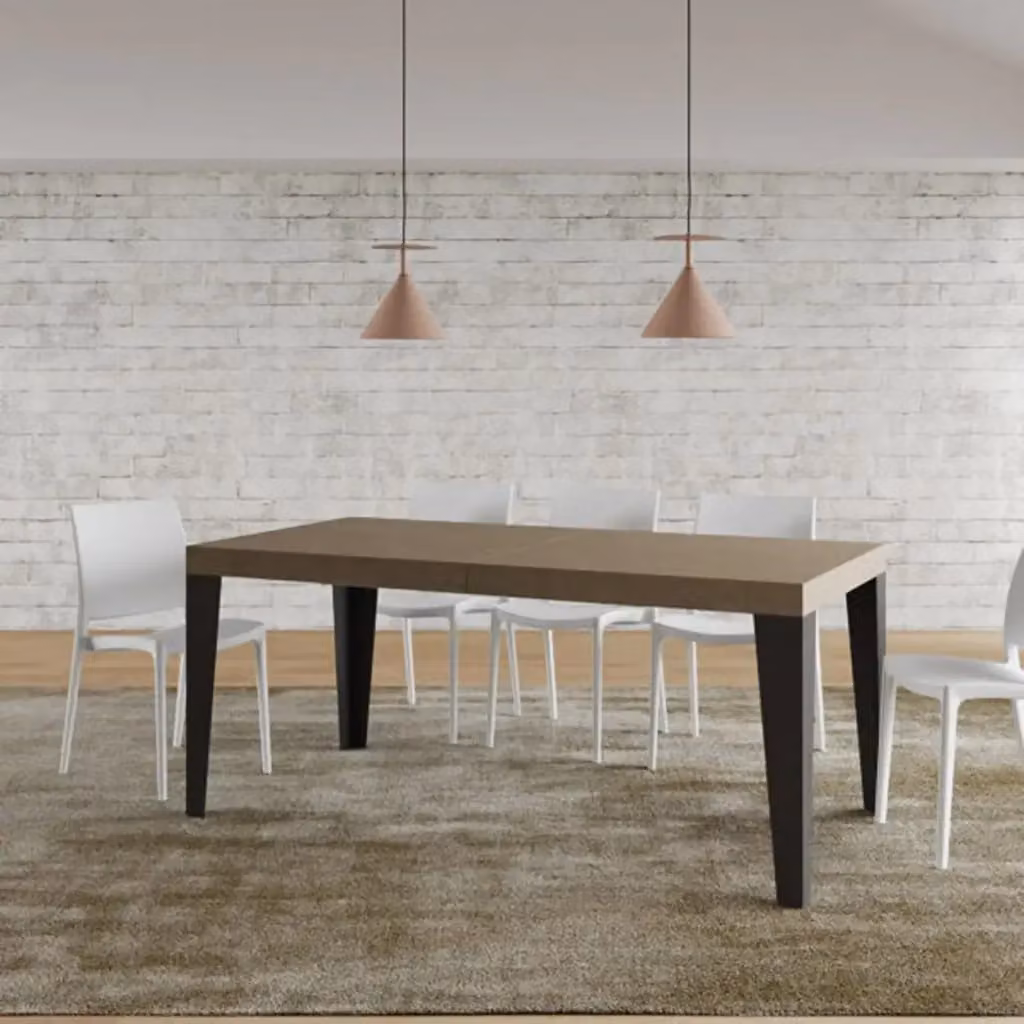 Tavolo allungabile Itamoby Flame Premium tortora con gambe antracite L/P: 160-264 x 90 cm – 2