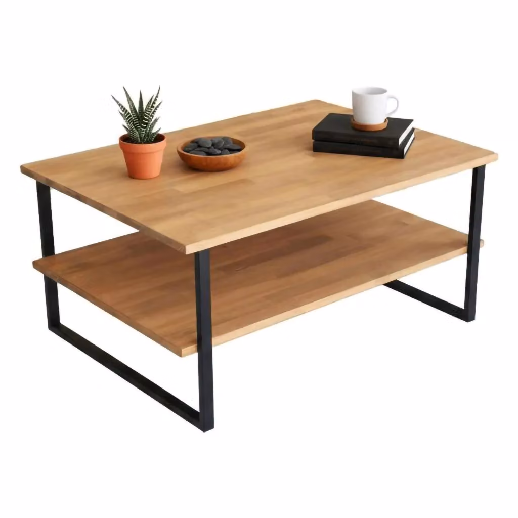 Tavolino da salotto Aprica DMORA in legno color quercia, forma rettangolare, L: 85 cm, P: 60 cm, H: 40 cm – 2