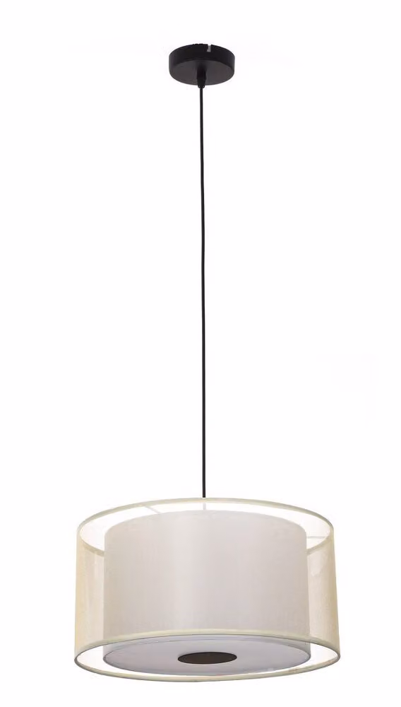 Rabalux 5096 Lampada a sospensione 3 spot Aneta, E27, nero-crema, sfera rotonda, moderno, ø415mm