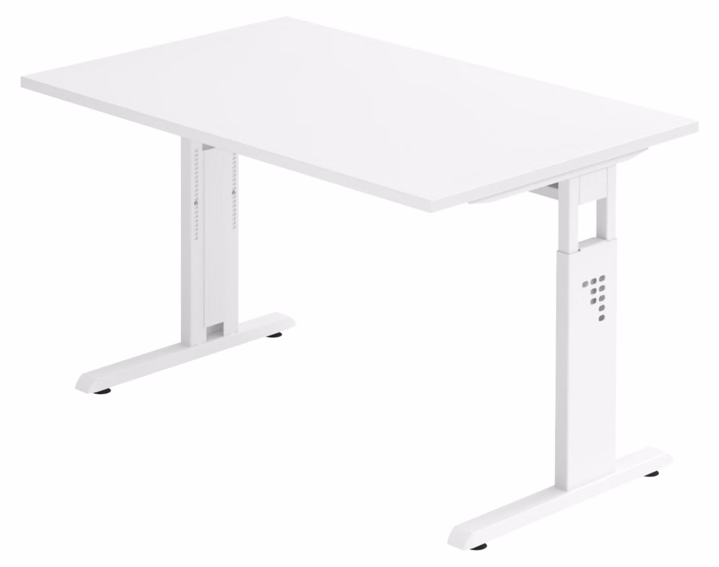 bümö Scrivania Serie-O - Decorazione: bianco, dimensioni: 120 x 80 cm, struttura: bianco