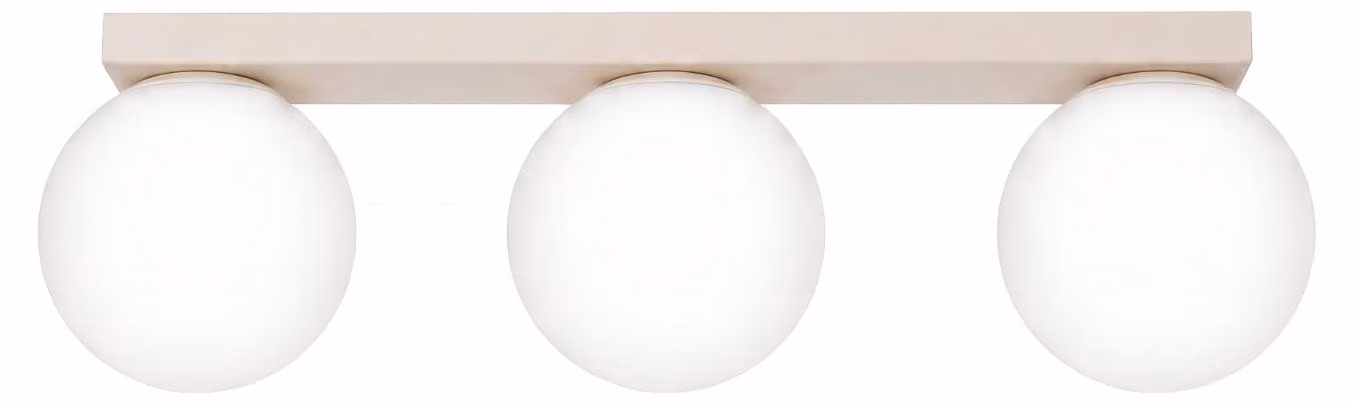 Plafoniera YOLI 3 beige 3xG9 8W acciaio/vetro 14.5x12x50cm Sollux Lighting
